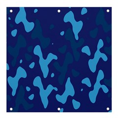 Blue Camouflage Pattern Banner And Sign 4  X 4  by kyorashop23