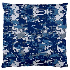 Blue, Camouflage, Cool, Navy, New, Pattern 18  Baby Flannel Cushion Case (two Sides) by kyorashop23