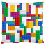 Colorful Bricks, Bricks, Colorful Standard Premium Plush Fleece Cushion Case (Two Sides) Back