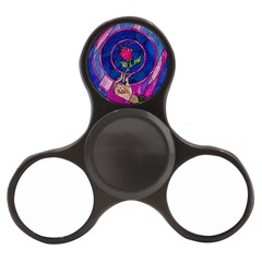 Enchanted Rose Stained Glass Finger Spinner by Cemarart