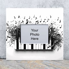 Piano Sounds White Wall Photo Frame 5  X 7  by RiverRootz