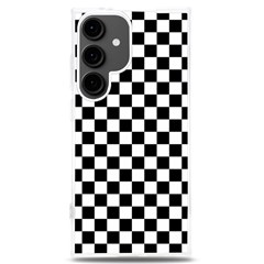 Pattern Checkered Squares Black White Pattern Samsung Galaxy S24 Plus 6 7 Inch Tpu Uv Case by Sabxi