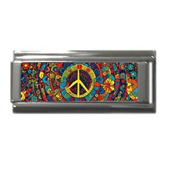 Peace Abstract Pattern Creative Drawing Superlink Italian Charm (9mm) by Posterlux