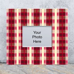 Retro 60s 50s Plaid Pattern 4 White Wall Photo Frame 5  X 7  by violetheavensky