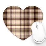 Retro 60s 50s Plaid Pattern 3 Heart Mousepad Front