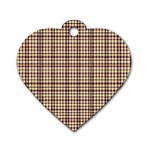 Retro 60s 50s Plaid Pattern 3 Dog Tag Heart (One Side) Front