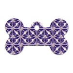 Royal Fractal Pattern 4 Dog Tag Bone (Two Sides) Front