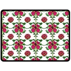 Retro 1880s Flowers Pattern 2 Fleece Blanket (large) by violetheavensky