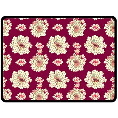Retro 1880s Flowers Pattern Fleece Blanket (large) by violetheavensky