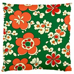 Mid Century Retro Floral 1970s 1960s Pattern 94 16  Baby Flannel Cushion Case (two Sides) by violetheavensky