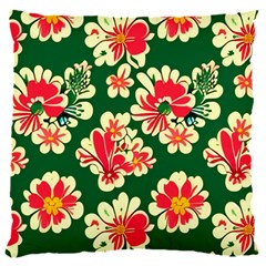 Retro 40s 50s Mexico Flowers Pattern 2 18  Baby Flannel Cushion Case (two Sides) by violetheavensky