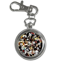 Jesus Christ Modern Halftone Pattern Key Chain Watch by snek