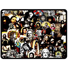 Jesus Christ Modern Halftone Pattern Fleece Blanket (large) by snek