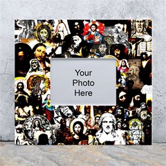 Jesus Christ Modern Halftone Pattern White Wall Photo Frame 5  X 7  by snek