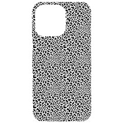 Black White Leopard Iphone 15 Pro Max Black Uv Print Pc Hardshell Case by DinkovaArt