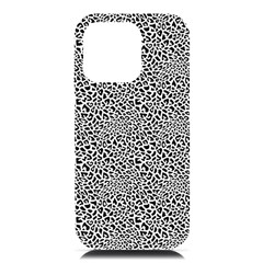 Black White Leopard Iphone 16 Pro Max Black Uv Print Pc Hardshell Case by DinkovaArt