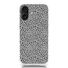 Black White Leopard Iphone 16 Tpu Uv Print Case by DinkovaArt