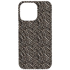 Brown Snake Pattern Iphone 15 Pro Max Black Uv Print Pc Hardshell Case by DinkovaArt