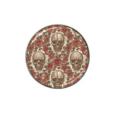 Skull And Roses Flowee Flora Floral Patterns Pattern Hat Clip Ball Marker (4 Pack) by Tsamara