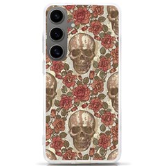 Skull And Roses Flowee Flora Floral Patterns Pattern Samsung Galaxy S24 Ultra 6 9 Inch Tpu Uv Case by Tsamara