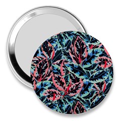 Leaves Nature Pattern Patterns Colorful 3  Handbag Mirrors by Tsamara