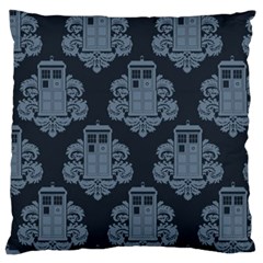 Dr Who Tardis Pattern Standard Premium Plush Fleece Cushion Case (one Side) by Tsamara