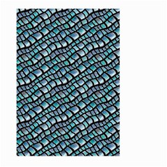 Turquoise Snake  Large Garden Flag (two Sides) by DinkovaArt