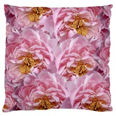 Peonies Nature Bloom Blossom Pink Large Cushion Case (two Sides) by Tsamara