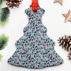 Blue Leaves (2) Christmas Tree Ornament (two Sides) by DinkovaArt