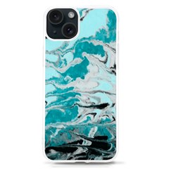 Fluid Turquoise Iphone 15 Tpu Uv Print Case by DinkovaArt