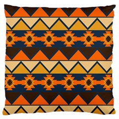 Aztec Mexico Inca Mayan Design Large Premium Plush Fleece Cushion Case (two Sides) by Tsamara