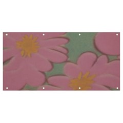 Mid Century Retro Floral 1970s 1960s Pattern 80 Banner And Sign 8  X 4  by violetheavensky