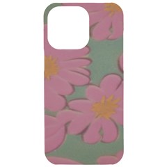 Mid Century Retro Floral 1970s 1960s Pattern 80 Iphone 15 Pro Max Black Uv Print Pc Hardshell Case by violetheavensky