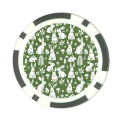 Easter Bunny Pattern Poker Chip Card Guard (10 Pack) by Valentinaart