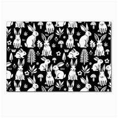 Easter Bunny Pattern Postcard 6 x 4  (pkg Of 10) by Valentinaart