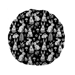 Easter Bunny Pattern Standard 15  Premium Flano Round Cushions by Valentinaart