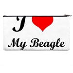 I Love My Beagle Pencil Case Back